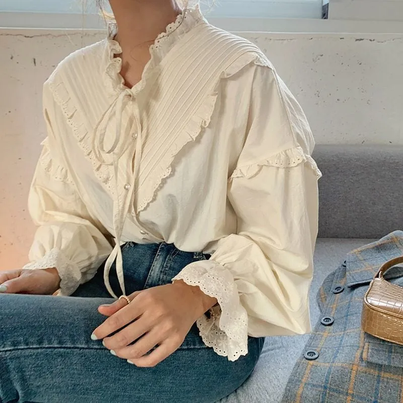 Vintage Hollow Korean Blouses