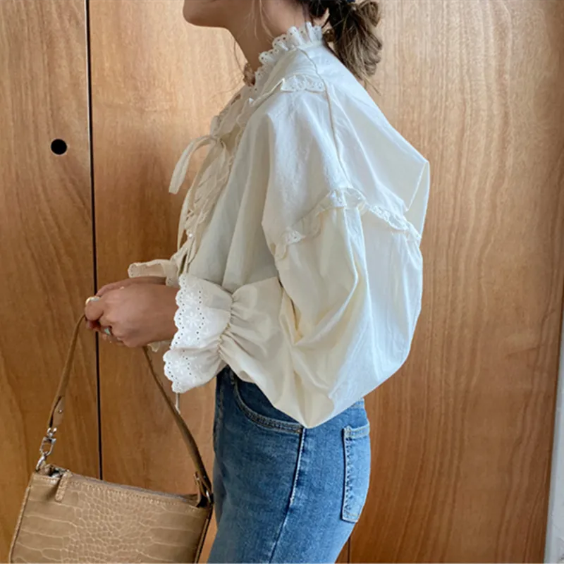 Vintage Hollow Korean Blouses