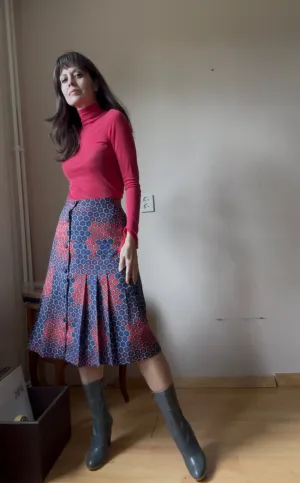Vintage pleated 70s skirt (M)