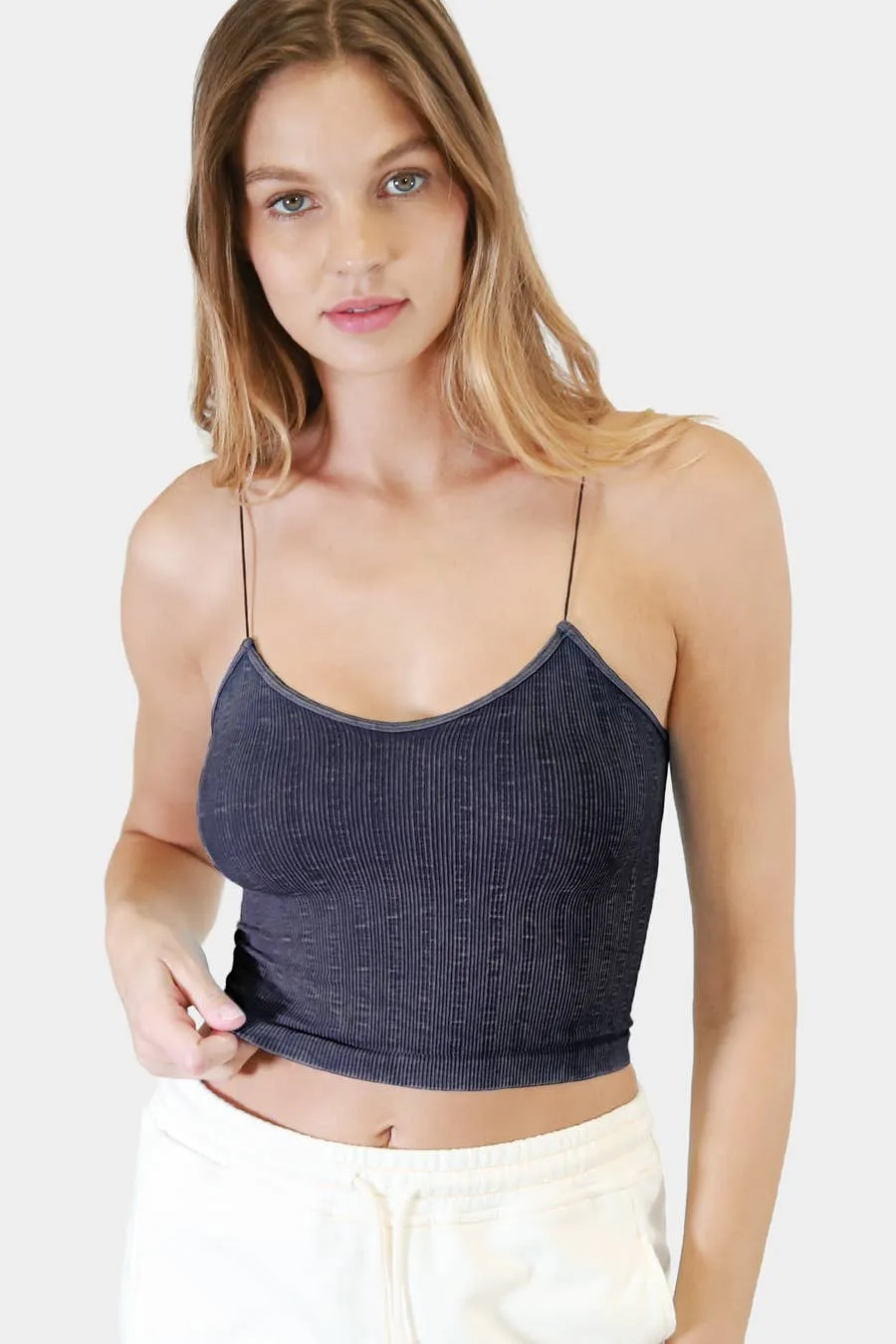 Vintage Ribbed Crop Top