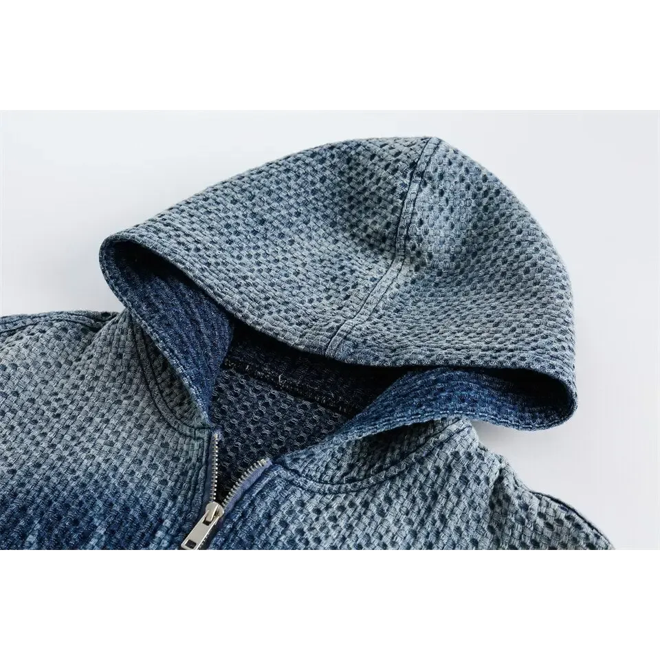Vintage Y2K Windbreaker Jacket in Bluee for Stylish Outerwear
