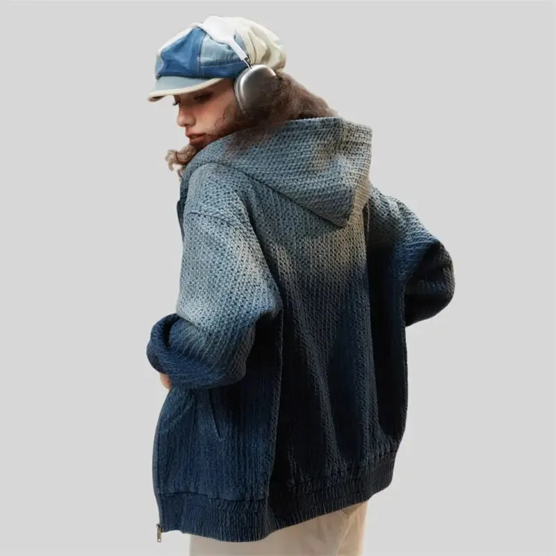 Vintage Y2K Windbreaker Jacket in Bluee for Stylish Outerwear