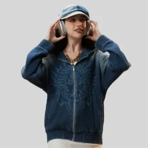 Vintage Y2K Windbreaker Jacket in Bluee for Stylish Outerwear