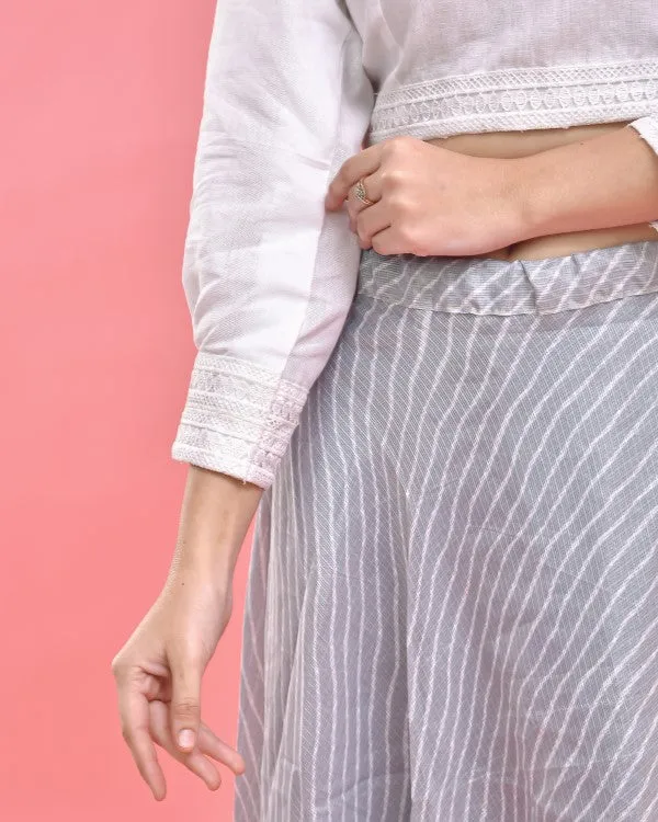 White Crop Top Blouse