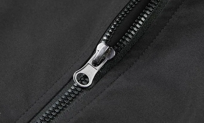Windproof and Solid Raincoat for Men with Zippered Pocket