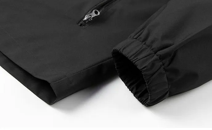 Windproof and Solid Raincoat for Men with Zippered Pocket