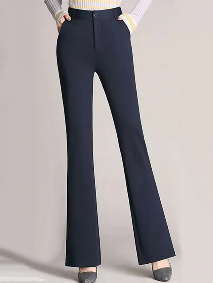 Women Pants Autumn Casual Wide Leg Flared Pants