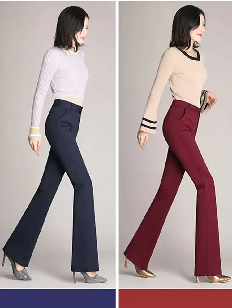 Women Pants Autumn Casual Wide Leg Flared Pants