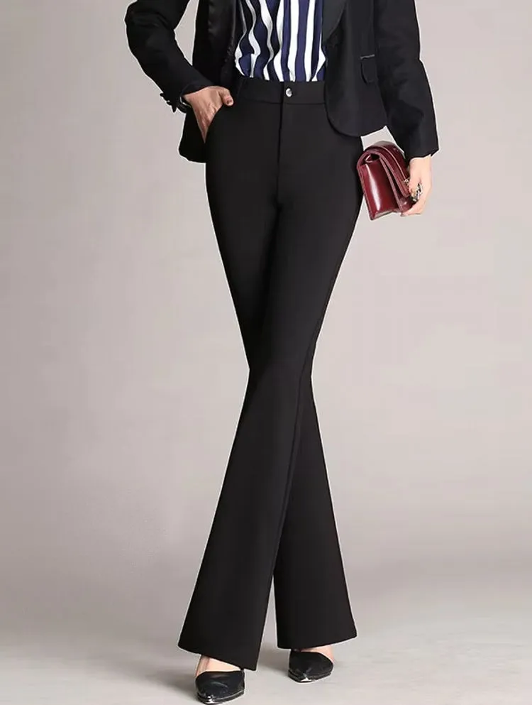Women Pants Autumn Casual Wide Leg Flared Pants