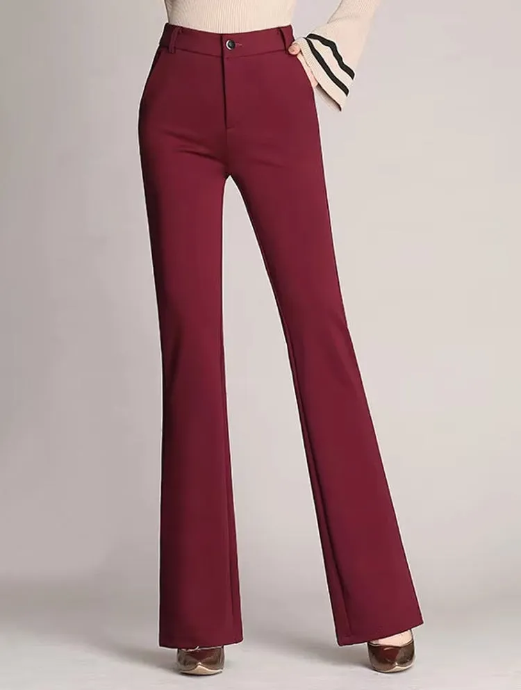 Women Pants Autumn Casual Wide Leg Flared Pants