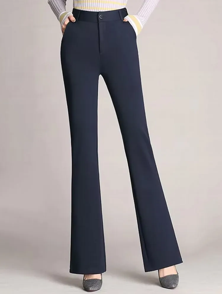 Women Pants Autumn Casual Wide Leg Flared Pants