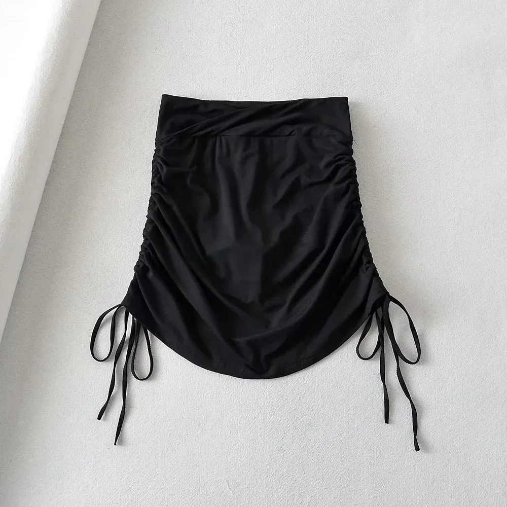 Women Skirt Micro Skirts Cute Bandage Skirt Korean Fashion Street Style Clothing