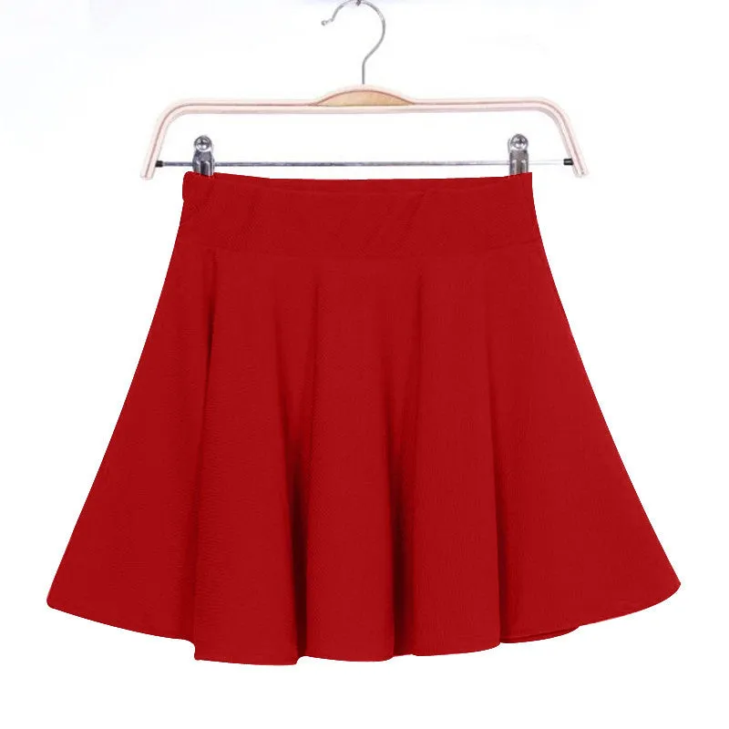 Women Skirt Sexy Mini Short Skirt Fall Skirts Womens Stretch High Waist Pleated Tutu Skirt