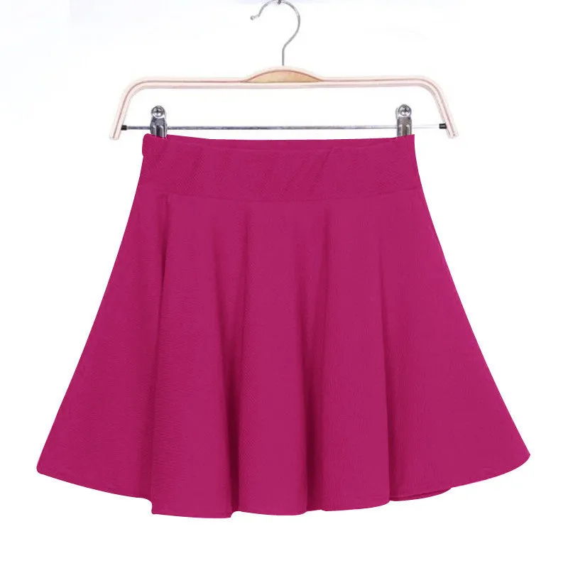 Women Skirt Sexy Mini Short Skirt Fall Skirts Womens Stretch High Waist Pleated Tutu Skirt