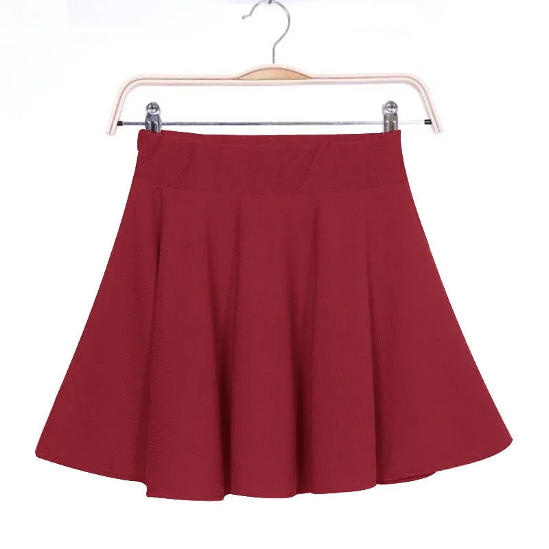 Women Skirt Sexy Mini Short Skirt Fall Skirts Womens Stretch High Waist Pleated Tutu Skirt