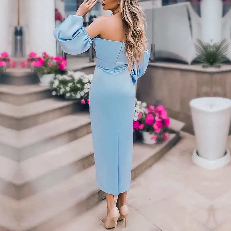 Women Trendy Clothes New Arrivals Long Sleeve Off Shoulder Maxi Dress