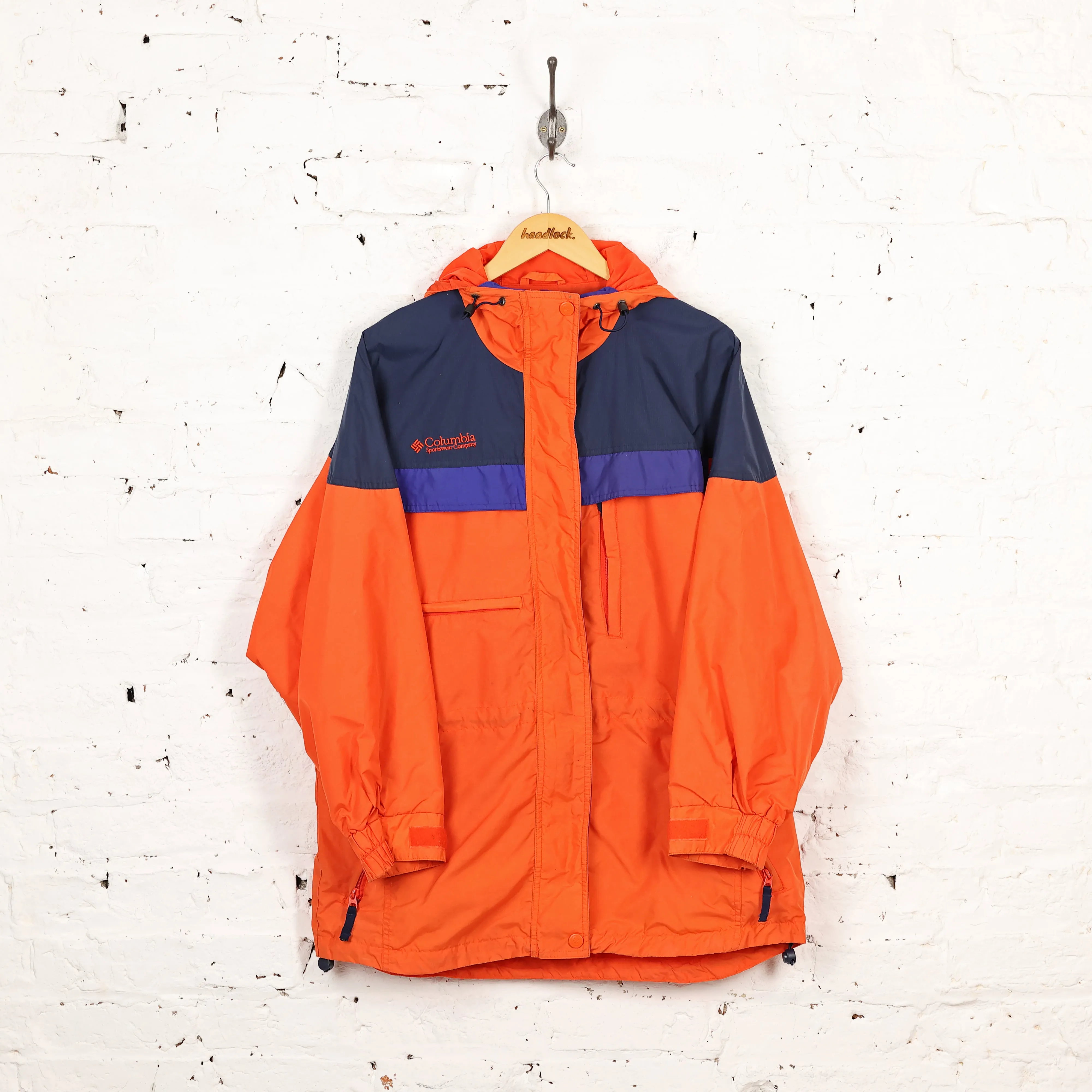 Womens Columbia Rain Jacket - Orange - Womens M