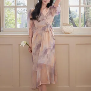 Women's Elegant Dress with Slinky Tulle Hem