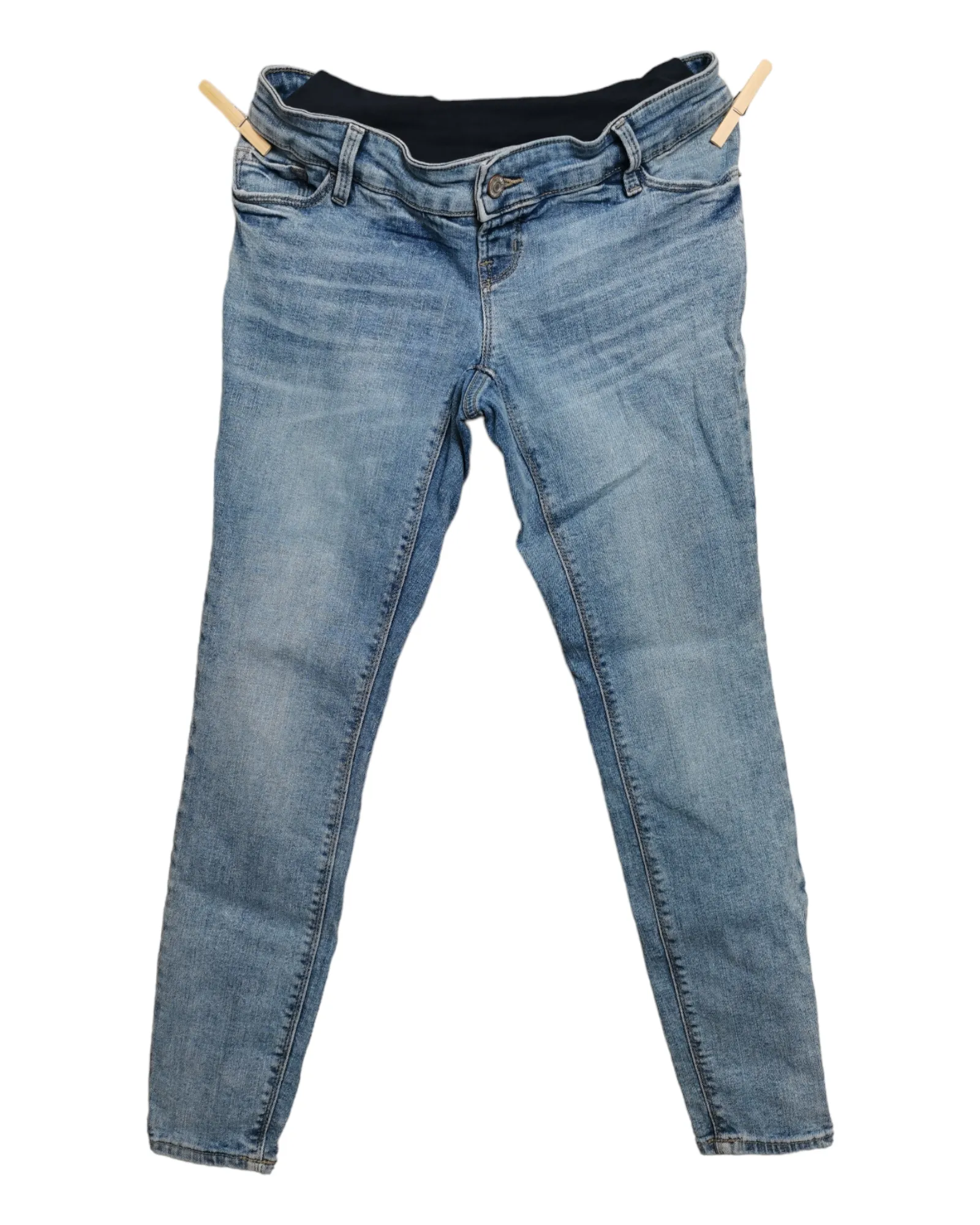 WOMENS SIZE 2 SHORT - OLD NAVY MATERNITY, 'Rockstar Super Skinny Jeans' Full Belly Panel EUC B5