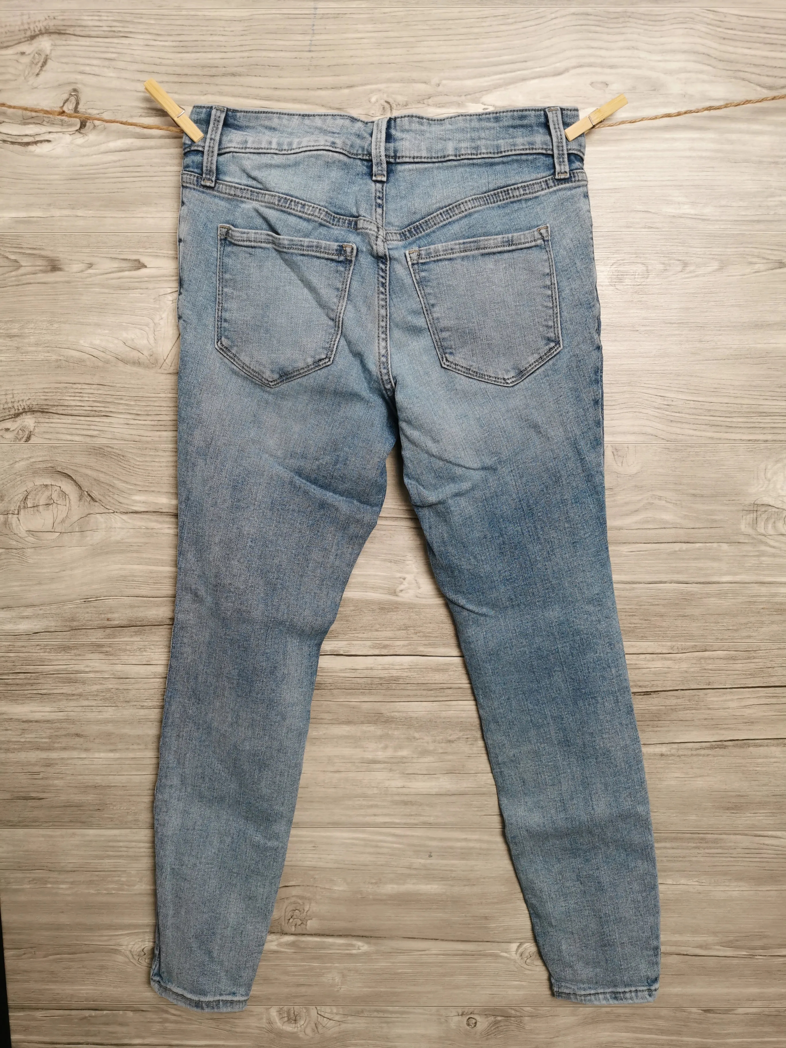 WOMENS SIZE 2 SHORT - OLD NAVY MATERNITY, 'Rockstar Super Skinny Jeans' Full Belly Panel EUC B5