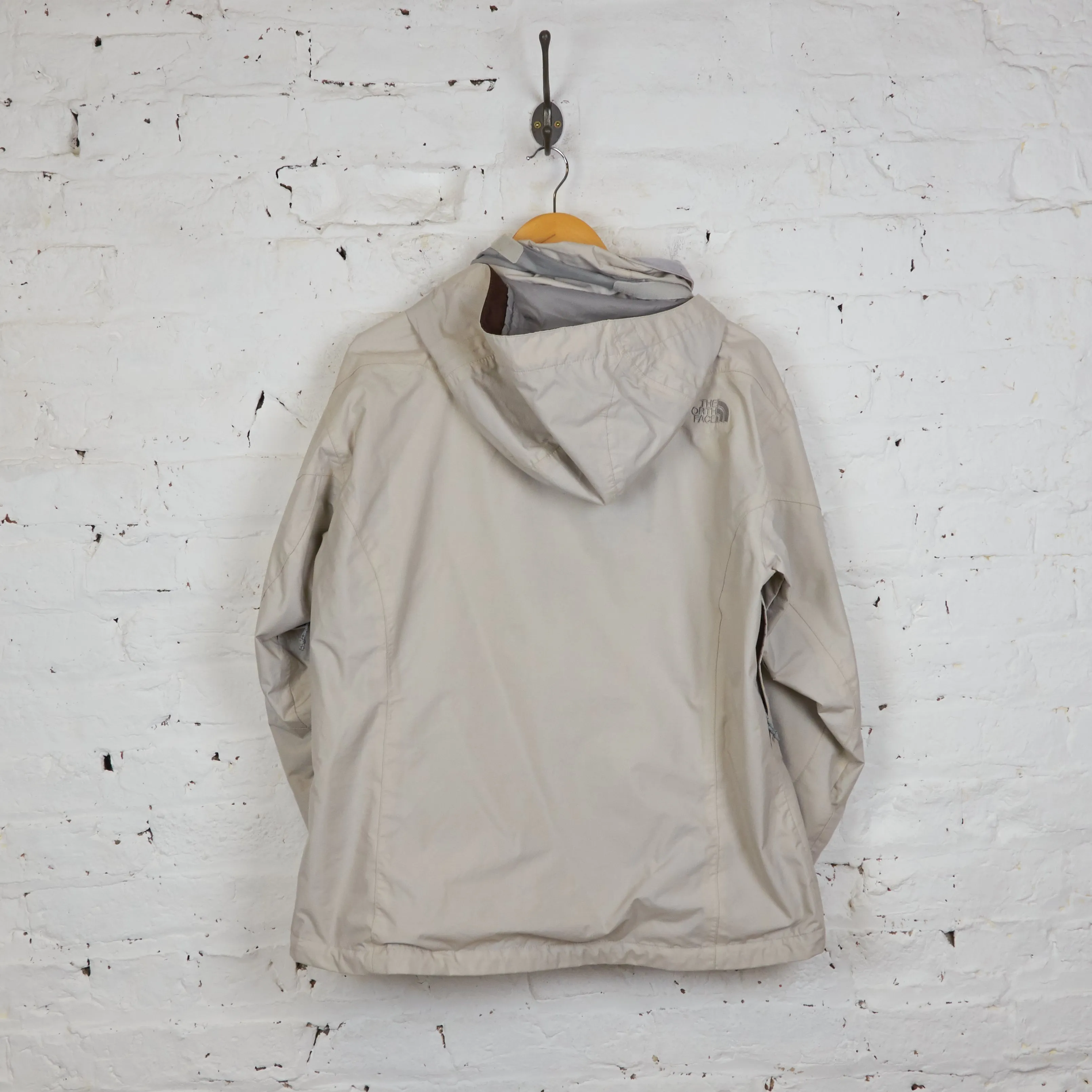 Womens The North Face Hyvent Rain Jacket - Beige - Womens L