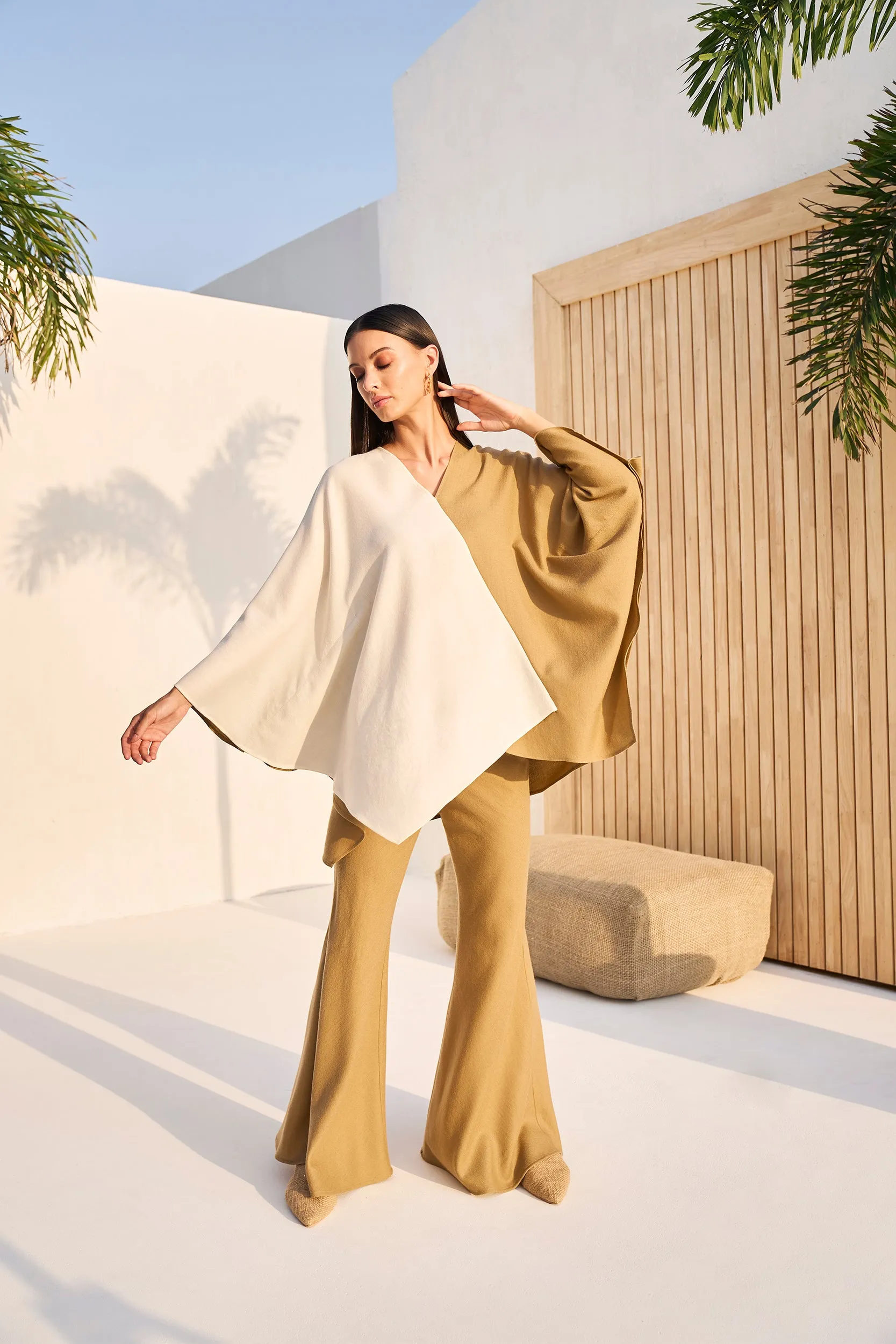 Woodstock Woollen Top (Sand & Ivory)