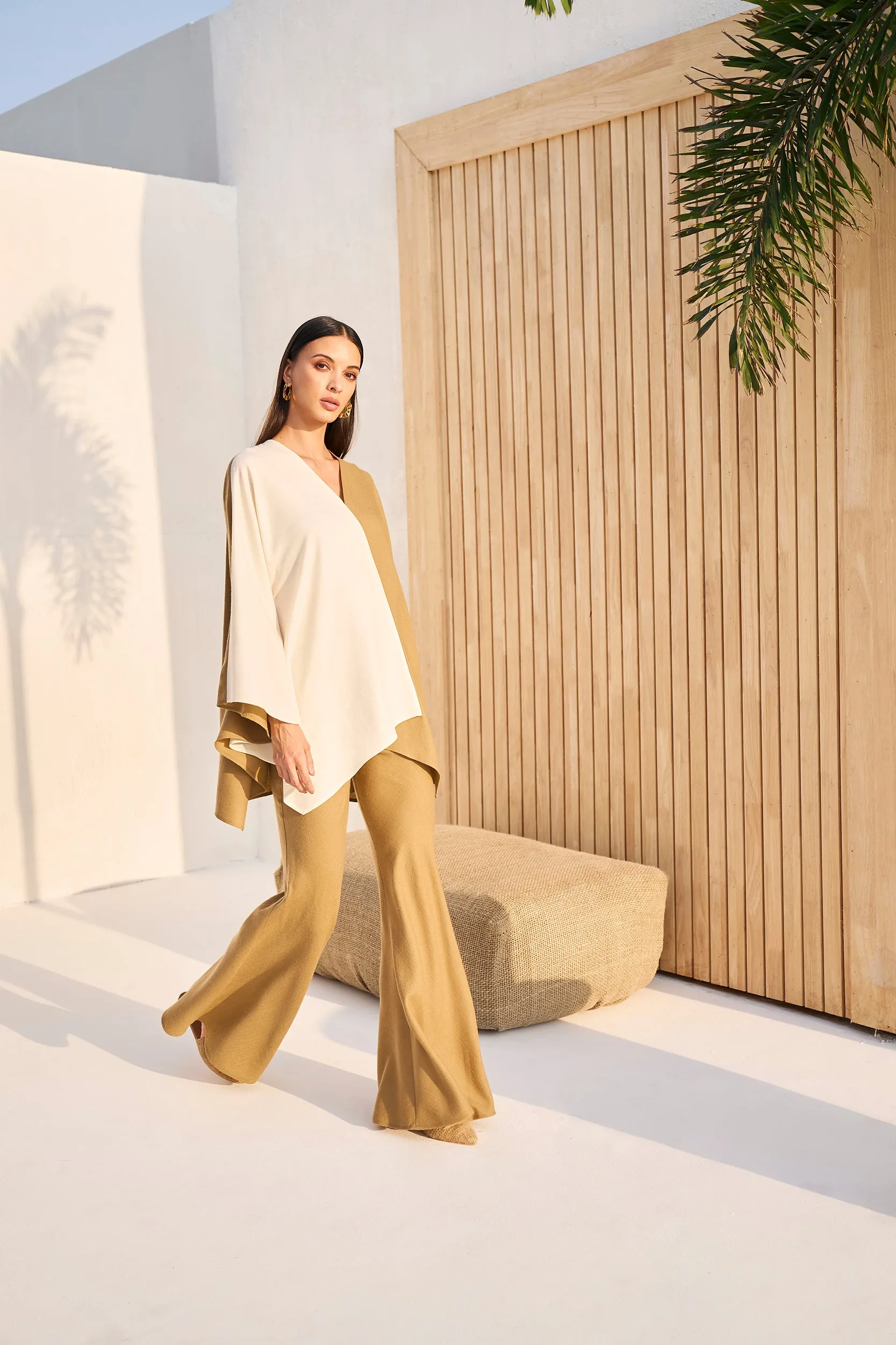 Woodstock Woollen Top (Sand & Ivory)