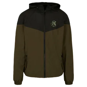 X5CAPE Two Tone Full Zip Wind Breaker - Black & Khaki