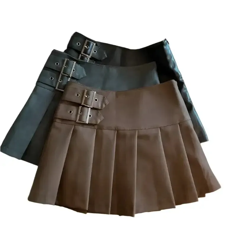 Y2K Leather Skirt