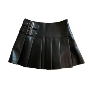 Y2K Leather Skirt