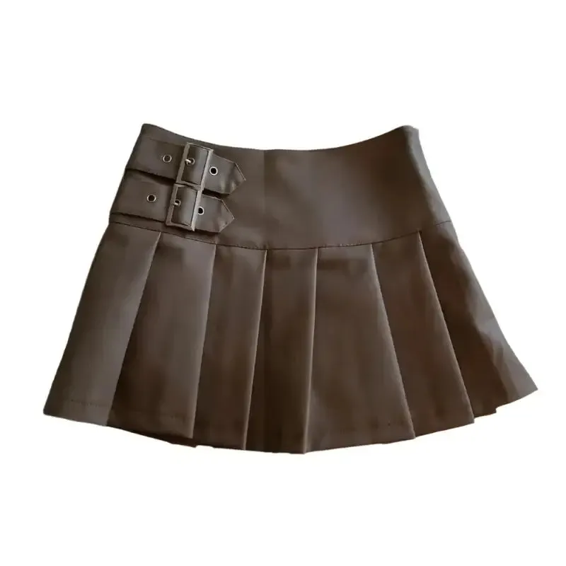 Y2K Leather Skirt