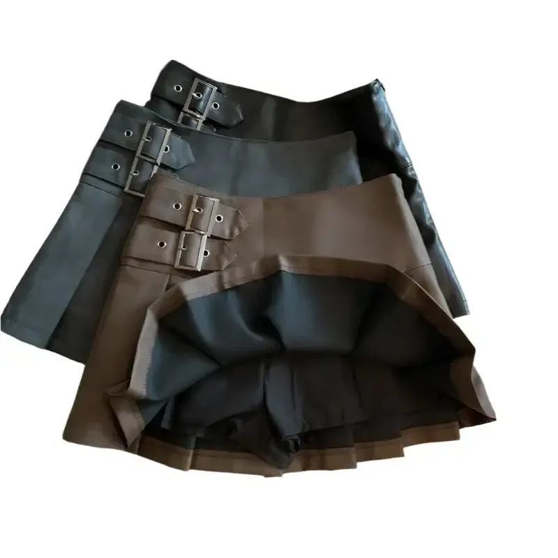 Y2K Leather Skirt