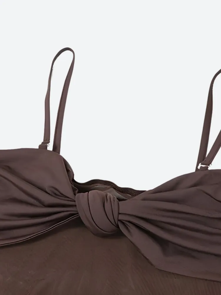 Y2K Twisted Sheer Maxi Dress