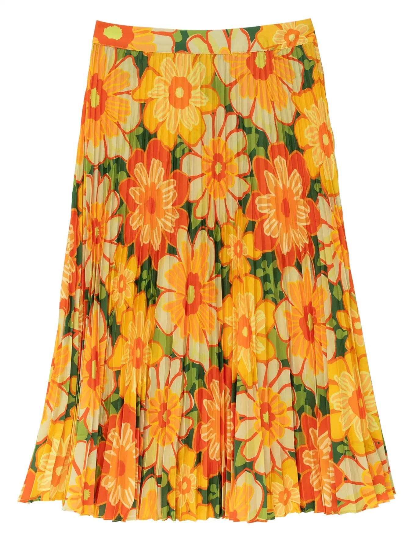 YVETTE pleated skirt Yellow Camellia