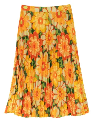 YVETTE pleated skirt Yellow Camellia