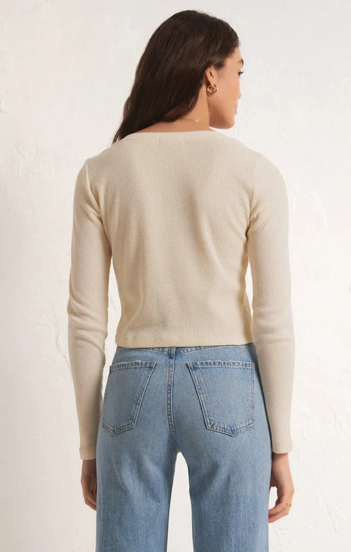 Z Supply Ciana Cropped Waffle Top
