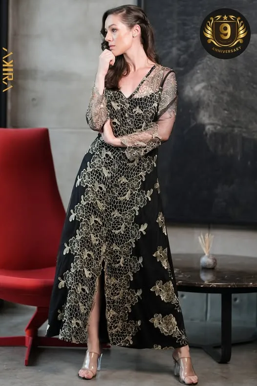 Zara Lace Detail Exclusive Dresshttps://akira.lk/product/the-gold-line-dress/ | Kaftan, Bohemian Dress, Floral Dress, Boho Maxi Dress